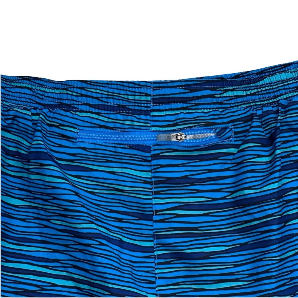 NIKE RUNNING WOMENS DRI-FIT TEMPO ULTRA SHORTS 3" 723944 Blue Stripe Print XL - Picture 4 of 10
